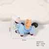 Desenho Ano do Cavalo Pônei da Sorte Amendoim Chaveiro Pingente de Resina Acessórios DIY Cola de Creme Ímã de Geladeira