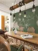 Papel Tapiz Beige Bosque Papel Tapiz Verde Estilo Campestre Americano Sala de Estar Sofá Pared de Fondo para TV Dormitorio Pared del Cabecero Revestimiento de Pared