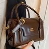 Bolsa Bolsa Bolsa Feminina Outono 2024 High-end Moda Textura Ombro Crossbody Pequena Bolsa Quadrada