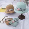 Sombrero de Verano Estilo Coreano Nuevo Protección Solar Sombrilla Sombrero de Pescador Sombrero de Paja para Niña Bebé Sombrero de Playa Yipan