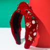 Diadema Navideña Nueva Transfronteriza Franela Aleación Caja de Regalo Alce Árbol de Navidad Accesorios Decoración Fiesta Navideña Accesorios para el Cabello
