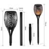 Luzes Solares de Chama Transfronteiriças Luzes de Caveira para Jardim Luzes de Paisagem Luzes de Tocha para Gramado Luzes de Solo para Jardim
