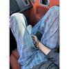 Calça Jeans Xadrez Azul Masculina Reta Solta Streetwear Americano Marca Tendência Bonita Skinny Casual Calças Levemente Flare