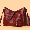 Bolso tote de textura de cuero suave para mujer, nuevo modelo 2026, simple y elegante, bolso versátil para mamá, bolso grande de hombro y cruzado para mujer