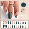 Uñas Almendradas Largas, Hojas Frescas Pequeñas, Blanqueador Elegante, Removibles y Reutilizables, Uñas Postizas Exportación Europea y Americana