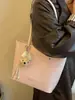 Bolsa Tote de Gran Capacidad para Mujer 2026 Verano Nuevo Estilo Bolso para Clase de Estudiante Universitario Color Sólido de Alto Valor Elegante Bolso de Hombro