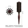 Pente de Madeira Sólida para Cabelos Cacheados com Rabo Pontudo Penteador de Cabelo Pente Rolo de Cabelo com Cerdas para Cabeleireiro Fivela Interna Penteador de Cabelo Cacheados Flor de Pera Ferramenta