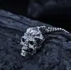 Nuevo Colgante de Plata de Ley S925 Calavera Simple Moderno Personalidad Versátil Colgante Hip-hop hiphop Estilo Europeo y Americano Red