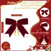 Pingente de Laço de Veludo de Natal Transfronteiriço Laço Cauda de Andorinha Decoração de Cena Atmosférica Decoração de Árvore de Natal Guirlanda