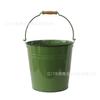 Cubos Domésticos de Estilo Europeo Transfronterizos Cubos de Hierro Galvanizado Cubos Galvanizados Redondos Retro Cubos Metálicos de Hierro Blanco Se Pueden Personalizar