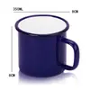 Taza de Agua de Hierro Esmaltado Clásica Jarra de Té Nostálgica Antigua Cepillado de Dientes Infantil Personalizada Personalizada Vasos para Enjuague Bucal Licor Hogar