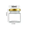 Potes de Vidro Transparente Selados para Armazenamento de Mel, Molho de Pimenta, Molho de Carne, Ninho de Pássaro e Fungo Branco; Garrafas Vazias em Estoque