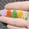 Colgante de jade de calabaza tallada hueca de jadeíta, jade rojo, jade amarillo, collar, pendientes, pasador de pelo, colgante de calabaza Luolan morado