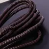 Bolsa de cuerda de cuero PU bolsa cuerda de cuero cuerda trenzada de cuero cuero elástico accesorios trenzados de múltiples hilos cuerda redonda 12 mm núcleo de algodón
