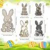 Explosiones de Amazon Adornos de Conejo de Pascua de Madera Decoraciones de Escritorio Forma de Conejo Adornos de Madera Manualidades