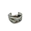 Pulsera Abierta Ancha Hueca Estilo Ins Europeo y Americano para Mujer Dorada Minimalista Nicho Metal Glaseado Corrugado Irregular