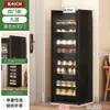 Gabinete para Zapatos de Entrada de Bambú para el Hogar Zapatero Simple de Múltiples Niveles Ahorrador de Espacio Gabinete de Almacenamiento para Pasillo Exterior de Casa de Alquiler