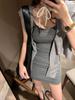 Almohadilla para el Busto Suspbottomer Falda Look Adelgazante Elástico Color Puro Vestido Base Verano Mujer G768 Elegante