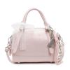 Bolsa de Mão Azul Primavera Feminina 2025 Nova Moda Coreia do Sul Estampada Bolsa Almofada Versátil Bolsa de Ombro Transversal
