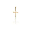 Pingente cruz simples comércio exterior AliExpress não desbota Europa e Estados Unidos retrô titânio aço inoxidável banhado a ouro 24k