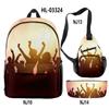2022 Nuevo Transfronterizo Patrón Danza de Sombras Amazon Traje Periférico Mochila Bolso de Hombro Estuche para Lápices Set