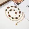 Accesorios de Cadena para la Cintura Retro de Alta Gama, Cadena para la Cintura de Estilo Étnico para Vestidos, Cinturón de Cadena de Metal Tallado con Diamantes para Hombres y Mujeres