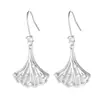 Pendientes de Metal Sencillos Estilo Coreano de Ginkgo para Mujer, Pendientes Dulces y Elegantes, Pendientes Cortos Únicos de Nicho, En Stock