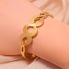 Pulsera de acero de titanio estrella esmerilada de alta calidad de venta caliente transfronteriza 18K que no se desvanece nicho explosiones moda retro marea