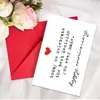 Cartão de Aniversário Criativo Novo Versão em Inglês com Mensagem de Presente Texto Manuscrito Cartão com Envelope - 1 Peça/Conjunto Transfronteiriço