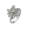 Anillo Giratorio Abierto para Alivio del Estrés con Diamantes, Versátil y de Alta Gama, Anillo Giratorio Color-Conservante Chapado en Cobre, Unisex, Mayoreo
