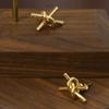 Diseño Minimalista Europeo y Americano, Pendientes Pequeños en Forma de Flor Retorcidos y Anudados, Pendientes Vintage de Alta Gama Exquisitos de Nicho con Aguja de Plata para Mujer