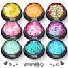 Lentejuelas ultrafinas con forma de corazón de melocotón de 3 mm, parches para uñas con destellos en forma de corazón, pegatinas para uñas con polvo brillante de diamante de alto brillo.
