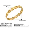 Moda Europea y Americana Pulsera de Cadena Hueca Chapada en Oro de 18 Quilates para Mujer, Acero Inoxidable 316, Pulsera Versátil de Lujo Ligero Estilo Japonés Venta al por Mayor