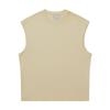 Regata Sem Mangas 270g Fio Duplo 32S Solta Sem Mangas Peso Pesado Algodão Puro Camiseta Manga Curta Unissex Colete Esportivo