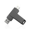 Memoria USB de Doble Propósito para Teléfonos Móviles y Computadoras, Memoria USB Metálica Tipo-C Dos en Uno 128g, Personalizada con Logo de Empresa, Regalo Empresarial