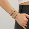Pulseira de Contas Coloridas Estilo Boêmio Conjunto de 4 Peças Europeu e Americano Transfronteiriço Novo Colorido Misto Empilhável Moda Tendência Joias