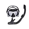 Máscara de Buceo Set de Snorkel Máscara de Buceo para Nadar Tubo de Respiración Completamente Seco Set de Dos Piezas Equipo de Buceo para Adultos