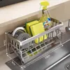 Estante para paños de cocina, estante de almacenamiento para cocina, escurridor para fregadero, cesta de drenaje, estante multifuncional para encimera, jabón para platos, suministros de cocina