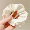 Elástico de Cabelo Oversized Estilo Coreano Intestino de Porco, Corda de Cabelo Versátil com Renda de Bolinhas, Elástico para Rabo de Cavalo Alto, Elástico de Borracha, Acessório de Cabelo de Alta Qualidade