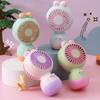 Mini ventilador portátil de escritorio con carga de dibujos animados transfronterizos, pequeño ventilador USB, pequeño ventilador eléctrico al por mayor