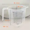 Tazas medidoras transparentes esenciales con básculas para hornear en la cocina, herramientas de medición precisas, juego de cucharas medidoras para hornear
