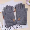 Moda simples novo outono e inverno masculino ao ar livre equitação direção quente à prova de frio espessado estudante luvas esportivas