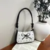 Bolso de Hombro Cruzado para Mujer Estilo Coreano de Gasa Burbuja Dulce con Lazo, Bolso de Hombro Cruzado de Alto Gama con Bloqueo de Color Negro y Rosa, Bolso para el Trabajo