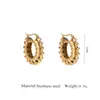 Pendientes de Acero Inoxidable de Lujo Ligero Estilo Europeo y Americano Chapados en Oro de 18 Quilates Pendientes de Gama Alta para Mujer Accesorios Versátiles de Joyería para Orejas Retro