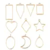 Accesorios para Joyería DIY Marco Calado Aleación de Zinc Corazón Gota de Agua Base Geométrica Colgante de Oreja Colgante de Collar