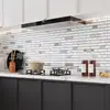 Adesivos de Cozinha à Prova de Óleo Estilo Azulejo, Adesivos de Parede Mármore, Papel de Parede Autoadesivo à Prova d'Água e de Umidade, Rotulagem e Envio Transfronteiriço