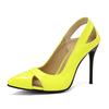 Zapatos de Mujer Talla Grande Puntiagudos Huecos Zapatos de Tacón Alto Sexys talla grande Comercio Exterior T2610