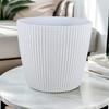 Macetas Redondas de Plástico Amazon para Suculentas, Blanco Retro, Macetas para Plantar Suculentas de Escritorio Multiespecificación, Exclusivamente para Exportación