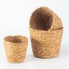 Cubo de abrazo en stock Rattan Alga Cesta de flores Paja Planta Tejida Maceta Ramo de flores Hecho a mano Plantas verdes