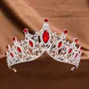 Acessórios de Cabelo para Casamento Ornamentos de Liga Cruzamento Europeu e Americano Retrô Coroa Barroca Coroa Grande de Strass Olho de Cavalo Faixa de Cabeça